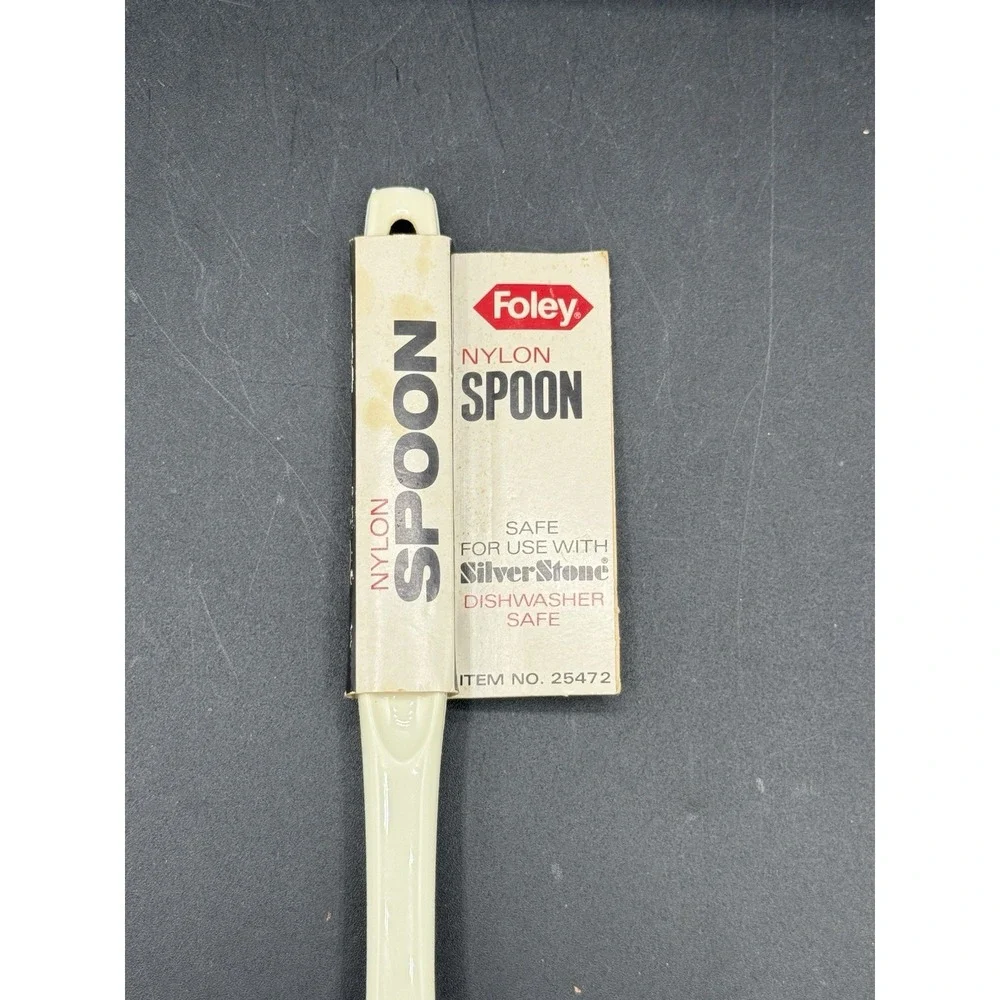 Vintage Foley Nylon‎ Slotted Spoon #25472 White 2